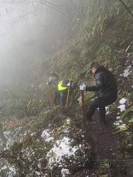 1月13-16日，程颖斌在当阳县的深山里，踏着积雪勘察失事现场_副本.jpg