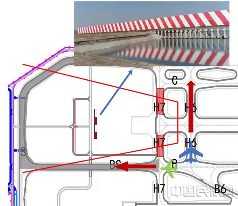 水印 为配合绕滑而建设的目视遮蔽物-华东空管供图(请配图给延伸阅读1绕滑的运行-c.目视遮蔽物)7