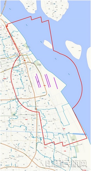 上海浦东国际机场障碍物限制面保护范围