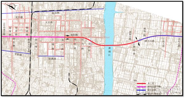 上海市新闻办”上海发布“显示的大桥走向.jpg