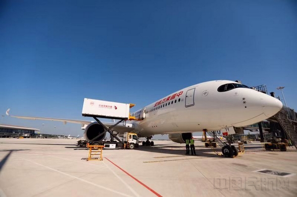 执飞首航航班的东航A350-900客机2.jpg 执飞首航航班的东航A350-900客机2.jpg