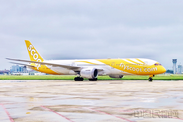由波音787-9客机执飞的酷航TR138航班降落天津滨海国际机场-酷航供图.jpg 由波音787-9客机执飞的酷航TR138航班降落天津滨海国际机场-酷航供图.jpg
