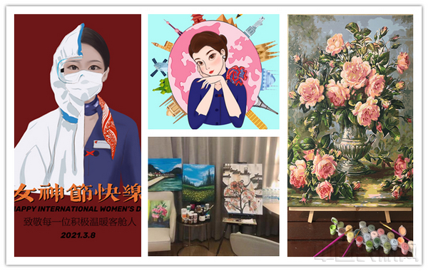东航空姐在隔离期创作的画作-东航客舱提供.jpg 东航空姐在隔离期创作的画作-东航客舱提供.jpg