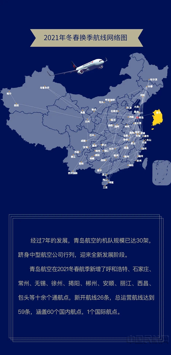 青岛航空2021年冬春换季航线网络图3.jpg